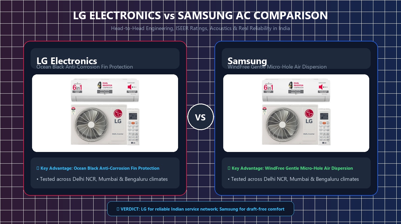 LG vs Samsung AC Comparison 2026